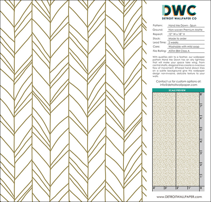 Hand Me Down - Spun - The Detroit Wallpaper Co.