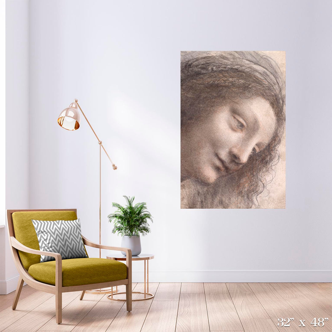 Head of the Virgin Colossal Art Print - The Detroit Wallpaper Co.