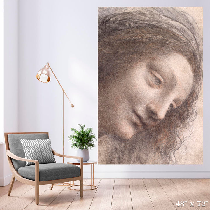 Head of the Virgin Colossal Art Print - The Detroit Wallpaper Co.
