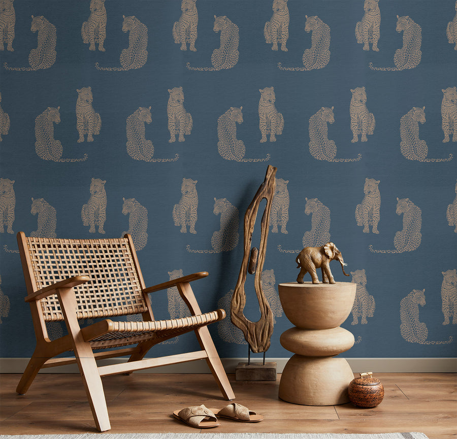 Hunter - Glowing Grasscloth Wallpaper - The Detroit Wallpaper Co.