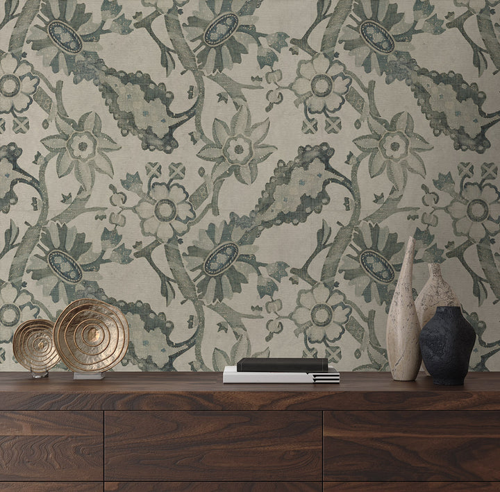 Imperial Villa - Historic Grasscloth Wallpaper - The Detroit Wallpaper Co.