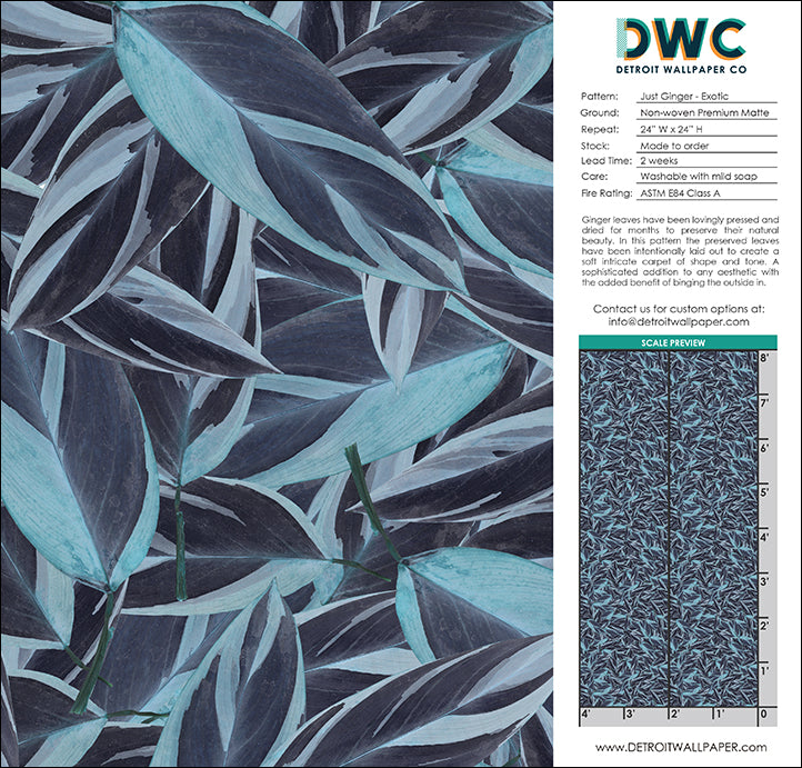 Just Ginger - Exotic <br> Wallpaper - The Detroit Wallpaper Co.