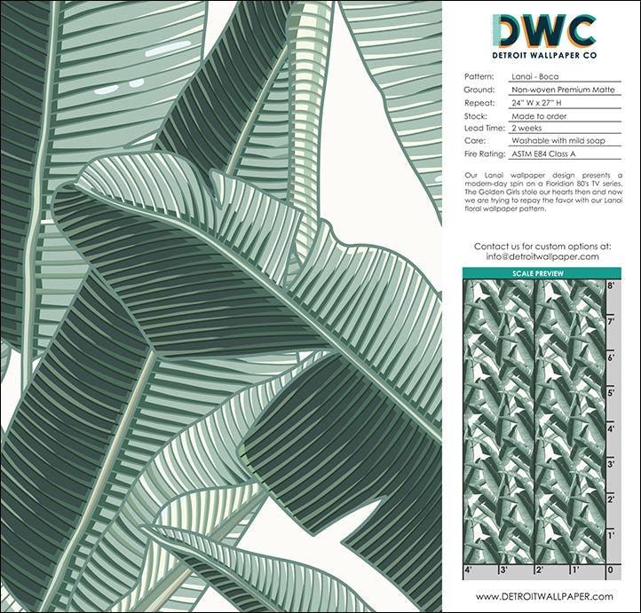 Lanai - Boca <br> Wallpaper - The Detroit Wallpaper Co.