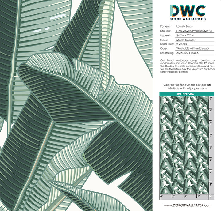 Lanai - Boca <br> Wallpaper - The Detroit Wallpaper Co.