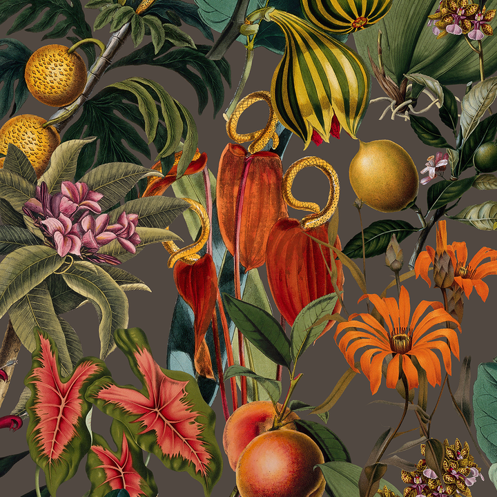Lush - Brown <br> Wallpaper - The Detroit Wallpaper Co.