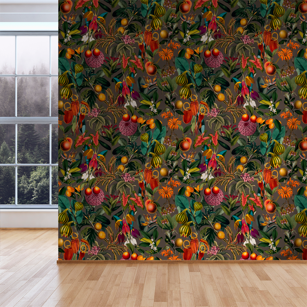 Lush - Brown <br> Wallpaper - The Detroit Wallpaper Co.