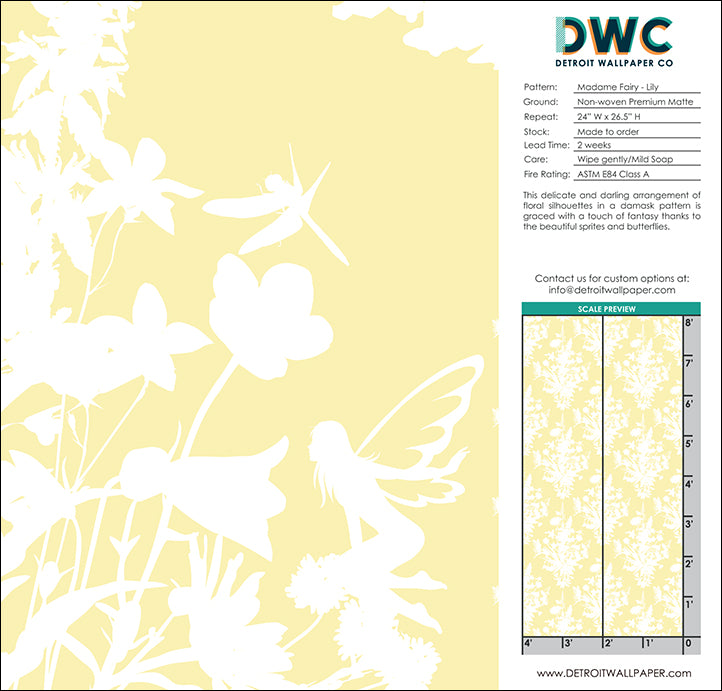Madame Fairy - Lily <br> Wallpaper - The Detroit Wallpaper Co.