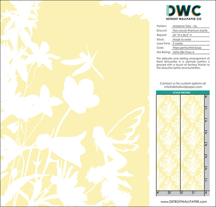 Madame Fairy - Lily <br> Wallpaper - The Detroit Wallpaper Co.