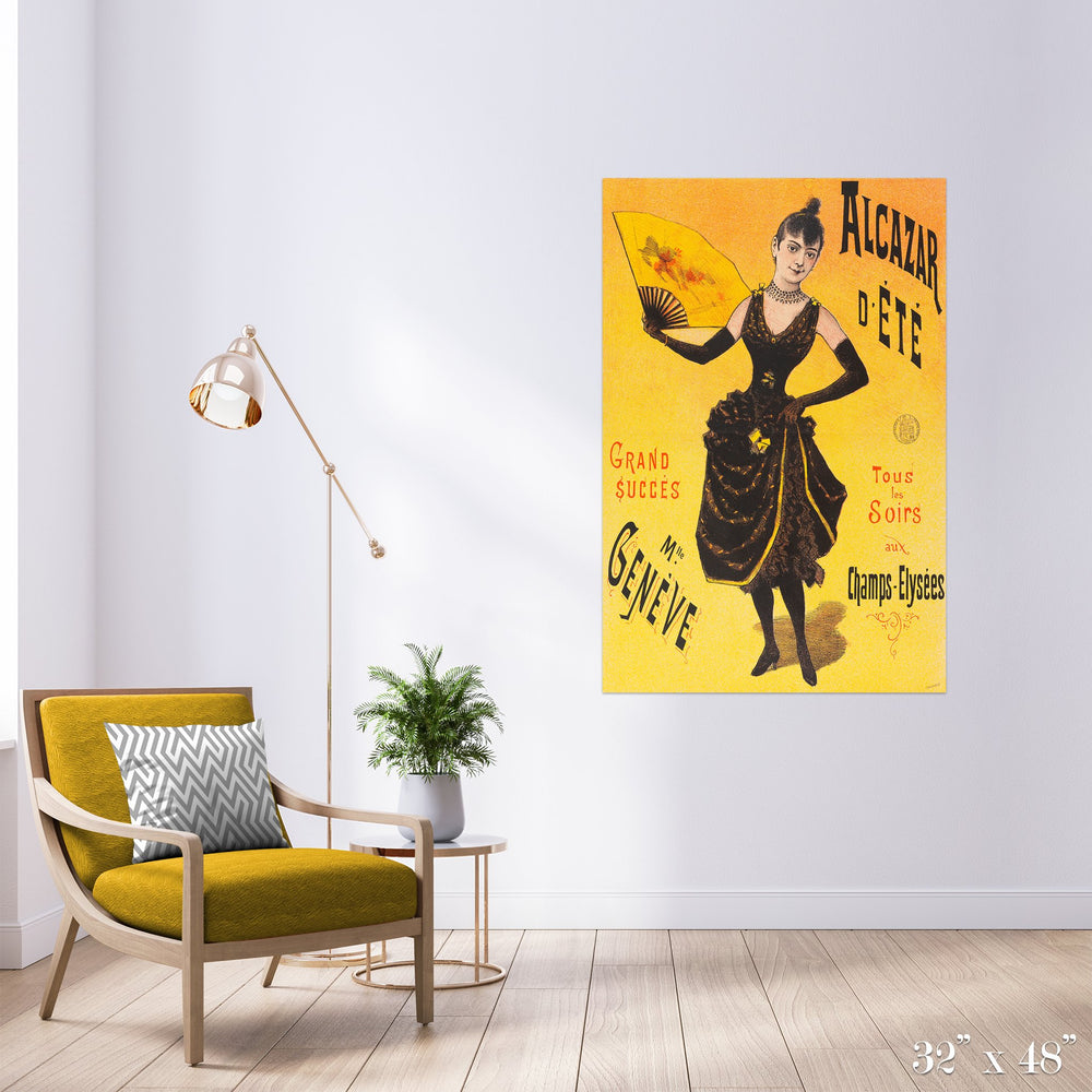 Mademoiselle Geneve Colossal Art Print - Trendy Custom Wallpaper | Contemporary Wallpaper Designs | The Detroit Wallpaper Co.