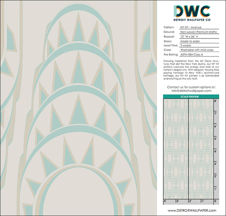 NY NY - Avenue <br> Wallpaper - The Detroit Wallpaper Co.