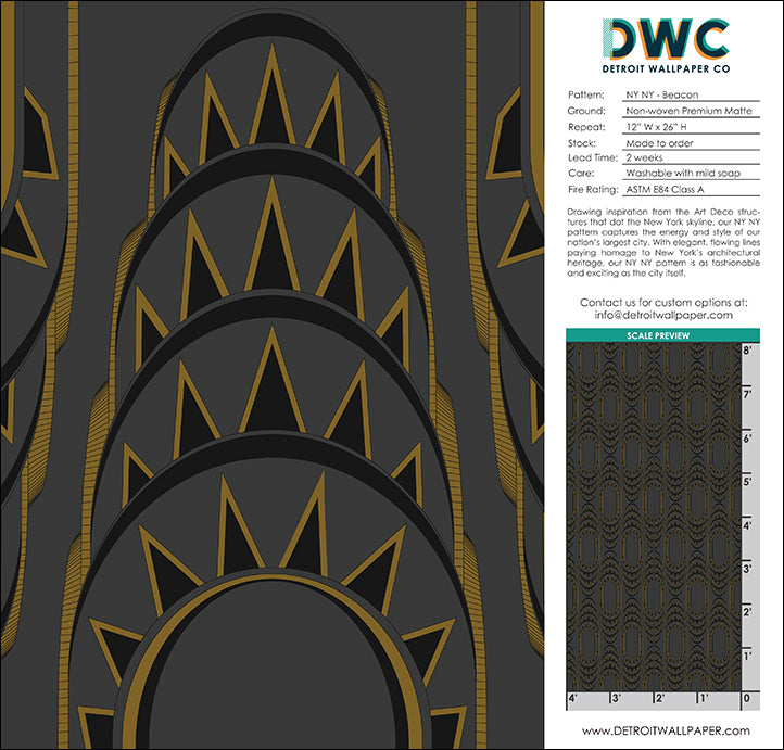 NY NY - Beacon <br> Wallpaper - The Detroit Wallpaper Co.