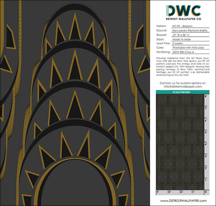 NY NY - Beacon <br> Wallpaper - The Detroit Wallpaper Co.