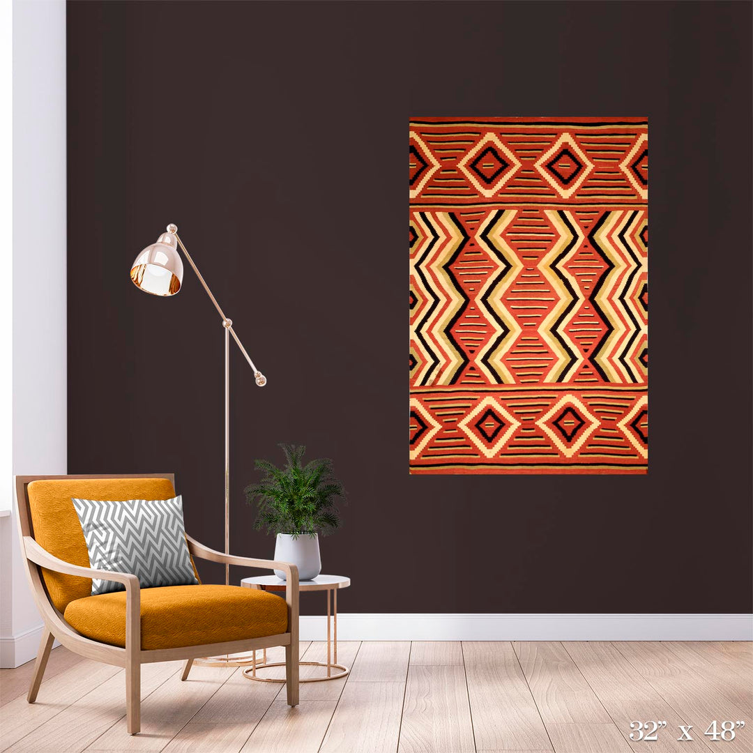 Navajo Wearing Blanket Colossal Art Print - The Detroit Wallpaper Co.