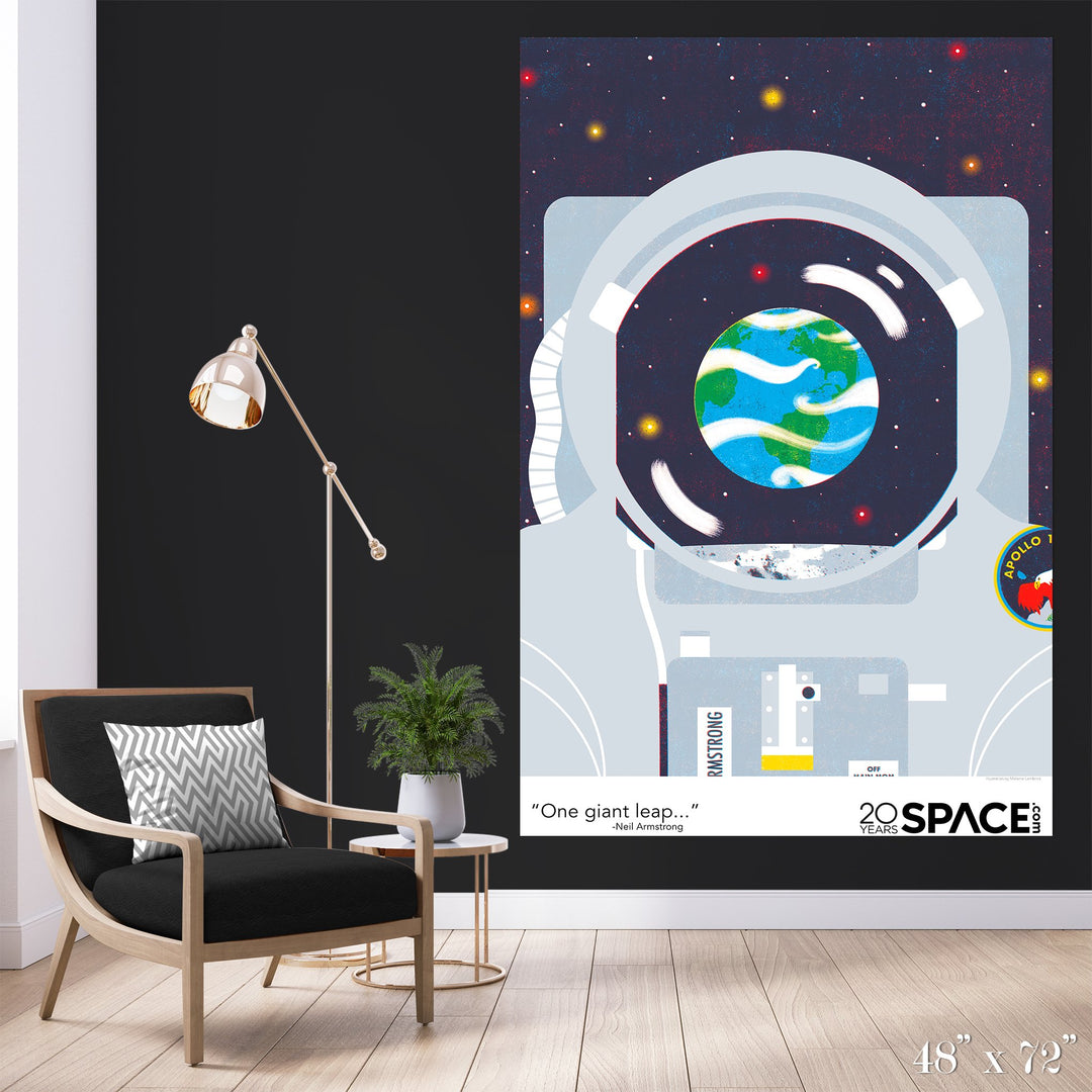 One Giant Leap Colossal Art Print - Trendy Custom Wallpaper | Contemporary Wallpaper Designs | The Detroit Wallpaper Co.