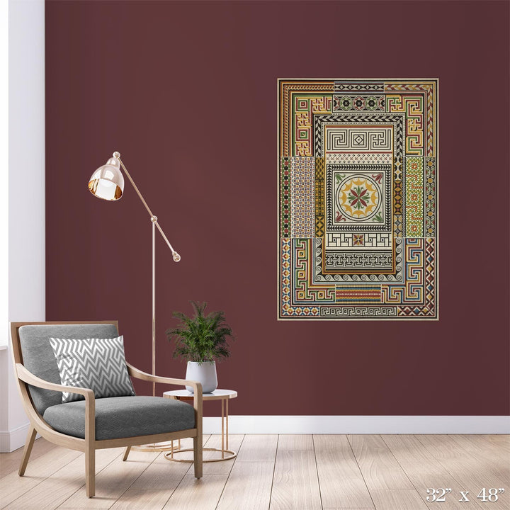 Pompeian Mosaic Colossal Art Print - The Detroit Wallpaper Co.