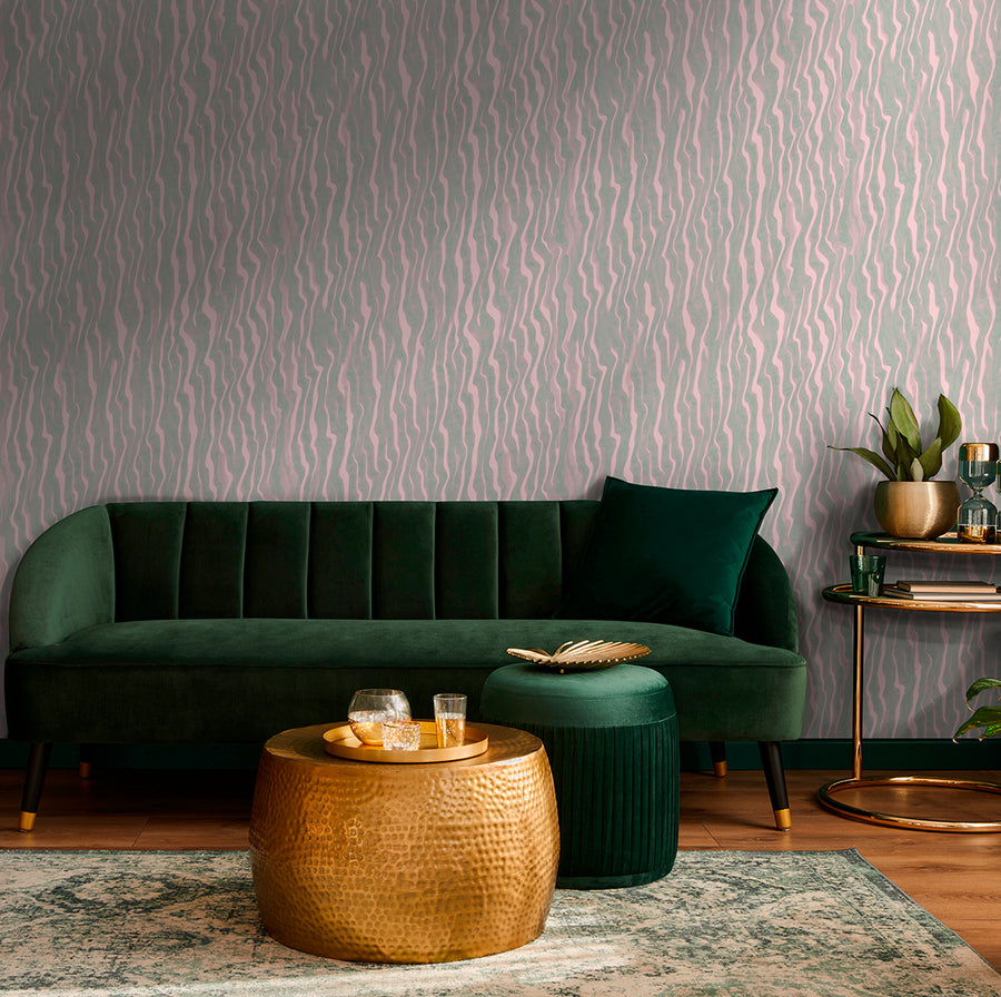 Rivulet - Candy <br> Grasscloth - The Detroit Wallpaper Co.