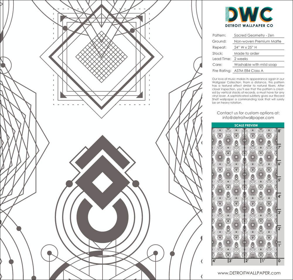 Sacred Geometry - Zen - The Detroit Wallpaper Co.