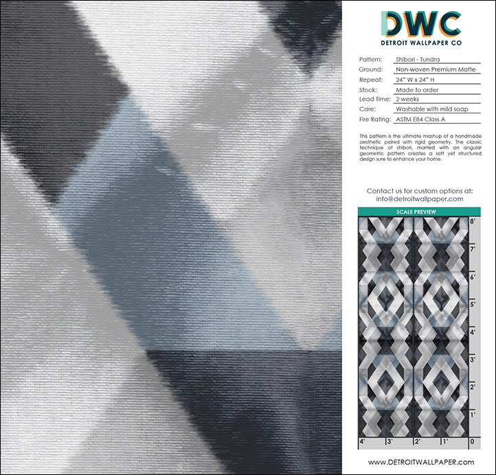 Shibori - Tundra <br> Wallpaper - The Detroit Wallpaper Co.