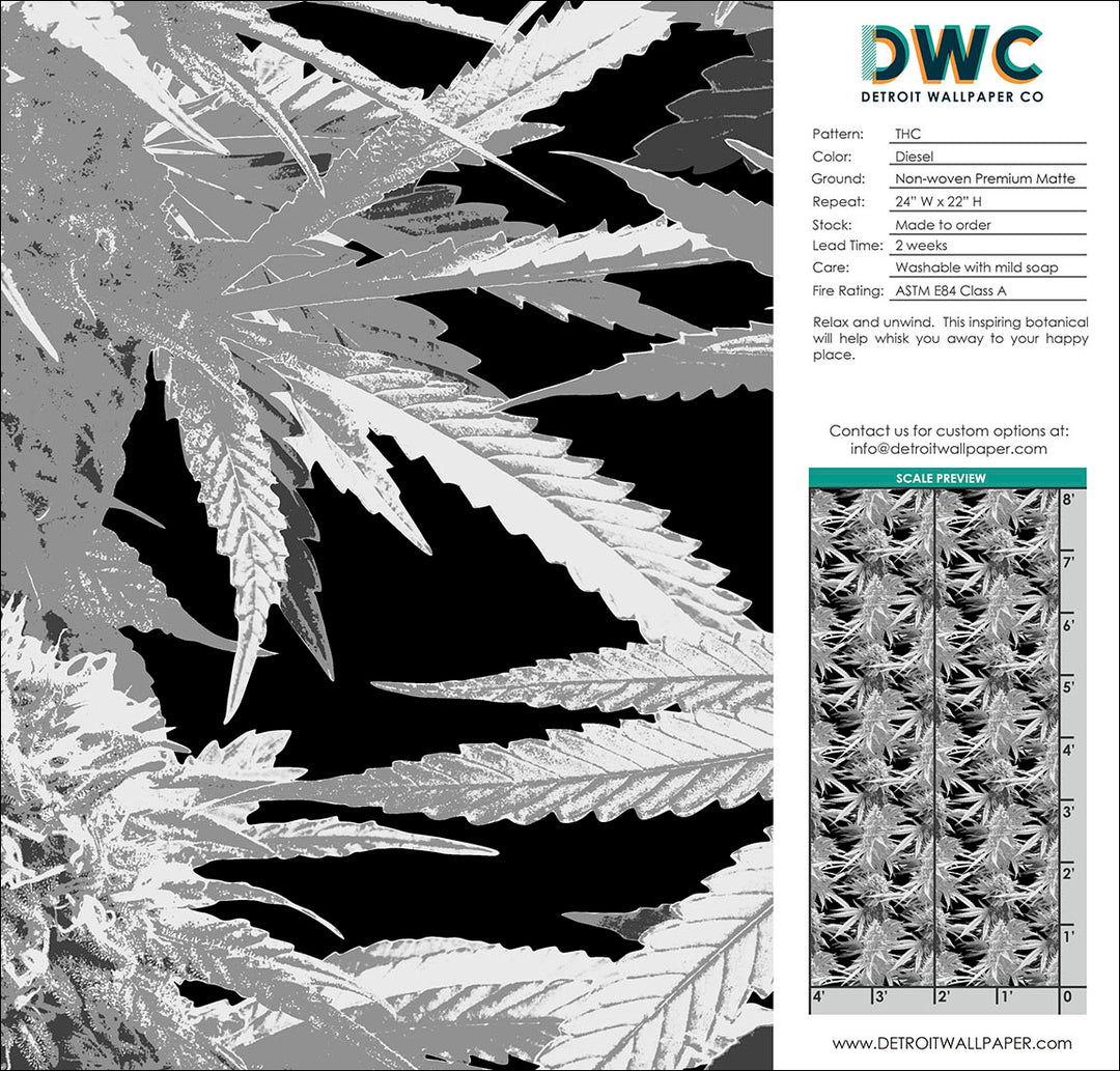 THC - Diesel <br> Wallpaper - The Detroit Wallpaper Co.