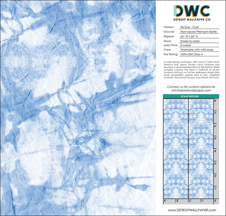Tie-Dye - Cool <br> Wallpaper - The Detroit Wallpaper Co.