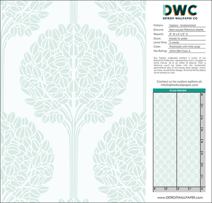 Topiary - Understated <br> Wallpaper - The Detroit Wallpaper Co.