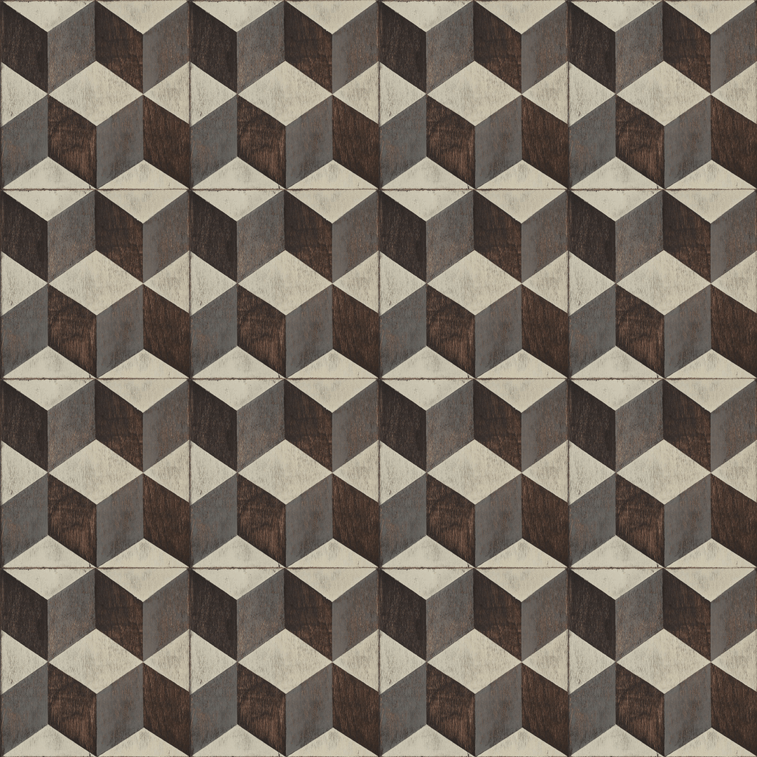 Tumbling Blocks <br> Mirth Studios - The Detroit Wallpaper Co.