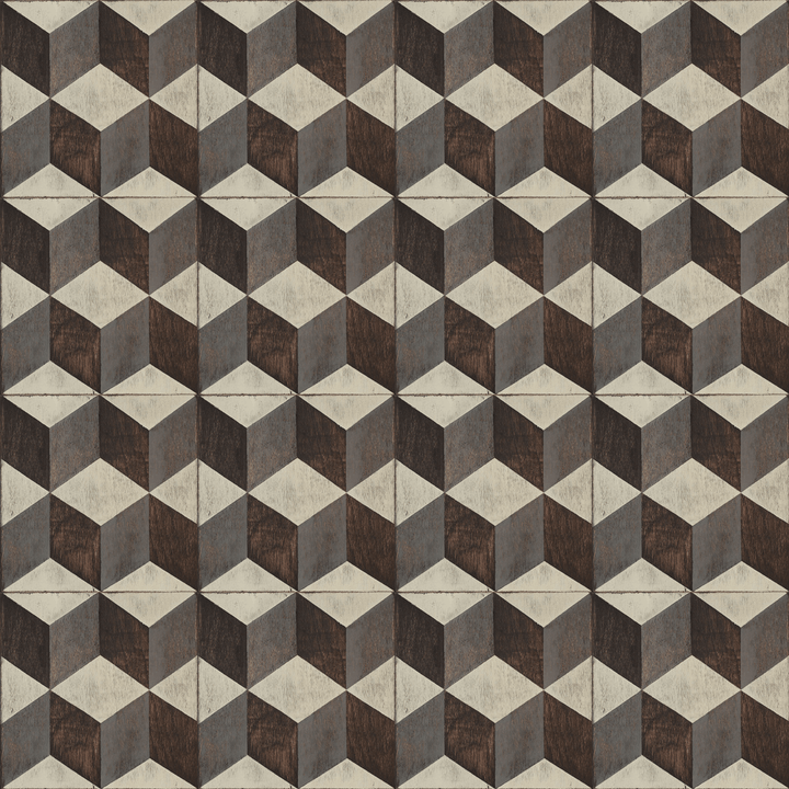 Tumbling Blocks <br> Mirth Studios - The Detroit Wallpaper Co.