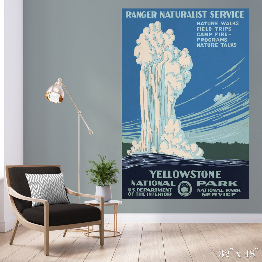 Yellowstone National Park Colossal Art Print - Trendy Custom Wallpaper | Contemporary Wallpaper Designs | The Detroit Wallpaper Co.