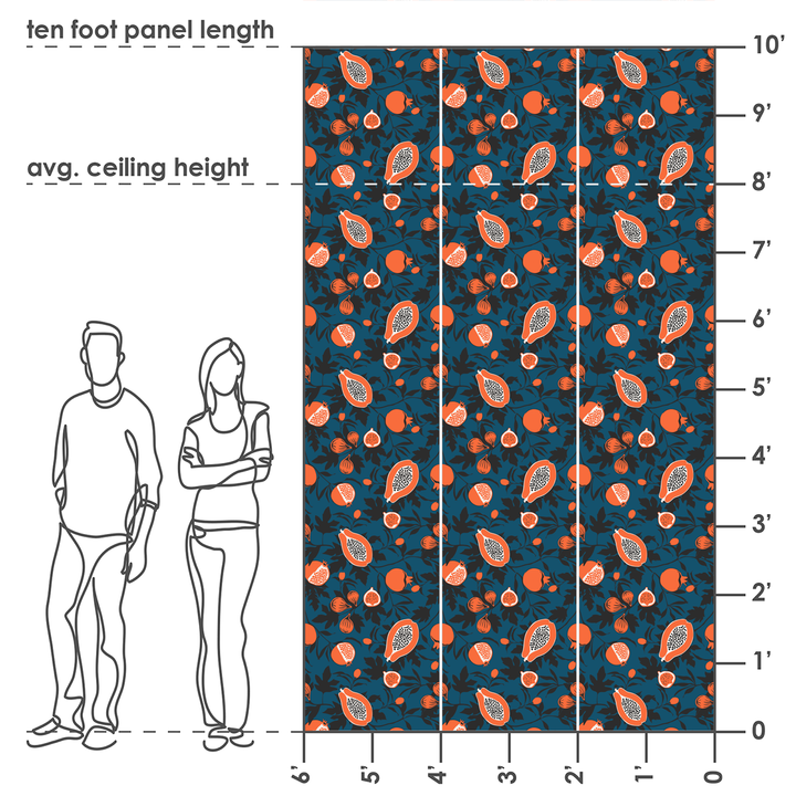Calimyrna - Papaya - Trendy Custom Wallpaper | Contemporary Wallpaper Designs | The Detroit Wallpaper Co.