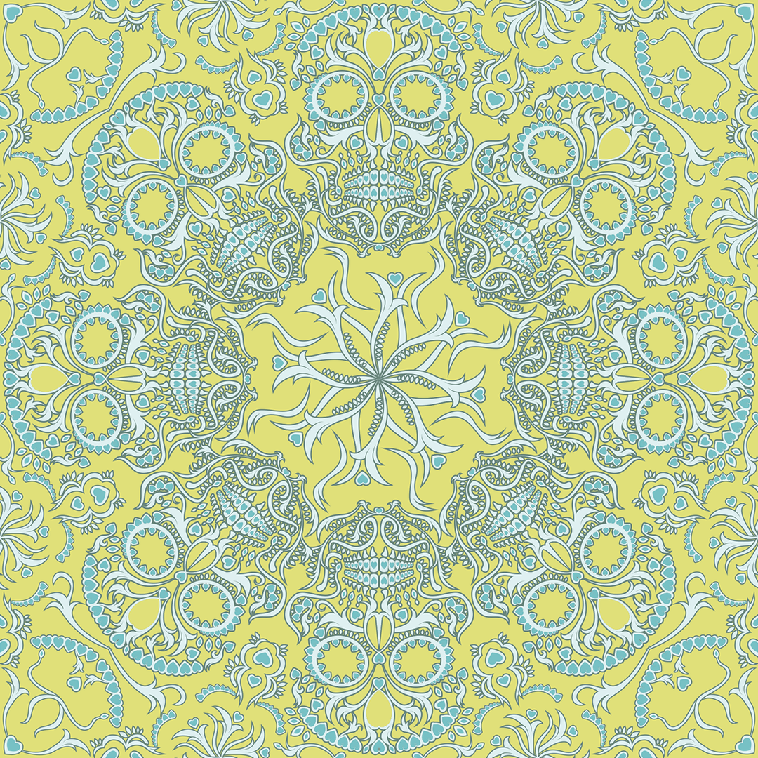 Dia de los Muertos - Mictlan - Trendy Custom Wallpaper | Contemporary Wallpaper Designs | The Detroit Wallpaper Co.