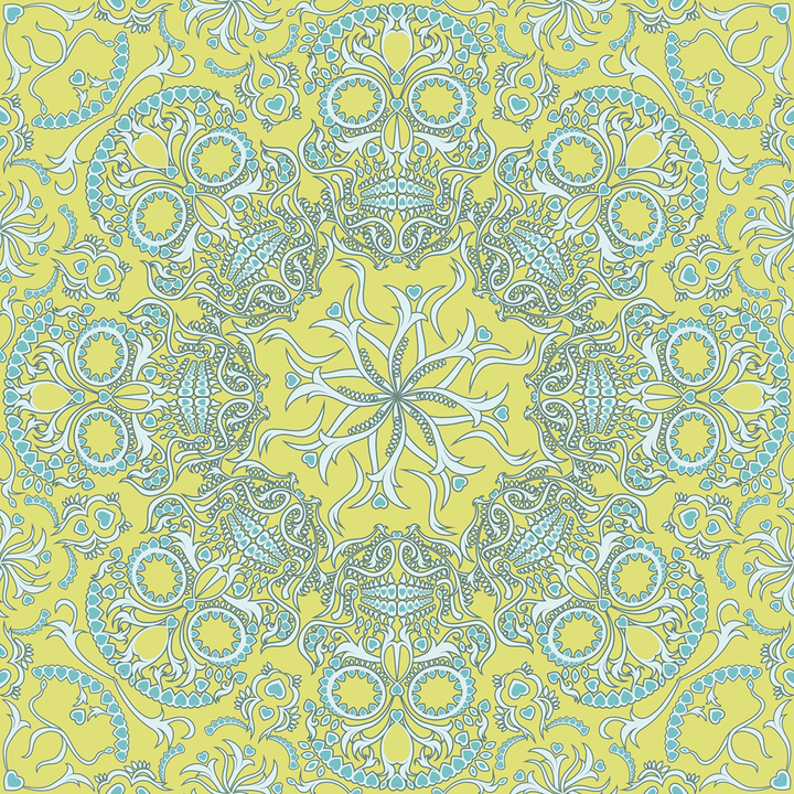 Dia de los Muertos - Mictlan - Trendy Custom Wallpaper | Contemporary Wallpaper Designs | The Detroit Wallpaper Co.