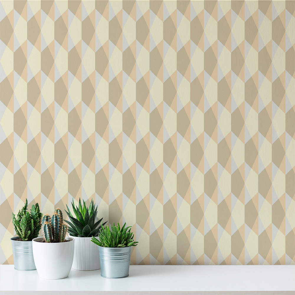 Origami - Neutral - Trendy Custom Wallpaper | Contemporary Wallpaper Designs | The Detroit Wallpaper Co.