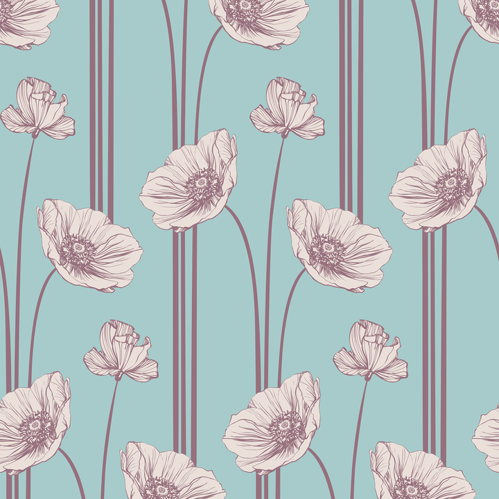 Poppy - Confection - Trendy Custom Wallpaper | Contemporary Wallpaper Designs | The Detroit Wallpaper Co.