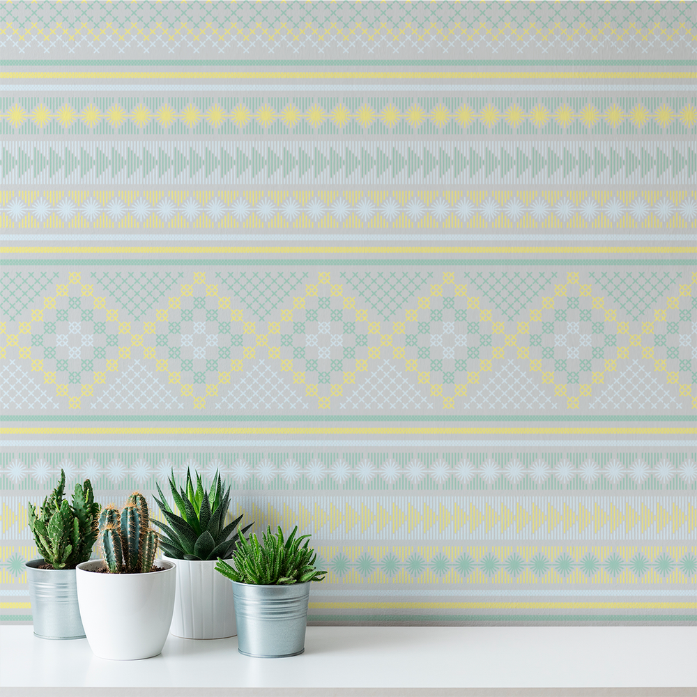 Stitch - Marietta - Trendy Custom Wallpaper | Contemporary Wallpaper Designs | The Detroit Wallpaper Co.